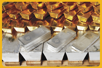 gold and silver bar